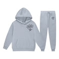 thumbnail image 1 of CONZONE Toddler Girls Sweatsuits Fall Winter 2 Piece Set Long Sleeve Floral Graphic Hoodies and Sweatpants Soft Girls Outfits Size 3-4 Years, 1 of 4