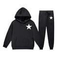 thumbnail image 1 of CONZONE Toddler Girls Sweatsuits Fall Winter 2 Piece Set Long Sleeve Star Graphic Hoodies and Sweatpants Soft Girls Outfits Size 2-3 Years, 1 of 4