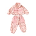 thumbnail image 1 of CONZONE Toddler Girls Thermal Outfits 2 Piece Set Long Sleeve Leopard Print Zipper Tops and Jogger Pants Soft Thick Fall Winter Clothes for Girls Size 2-3 Years, 1 of 7