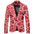 thumbnail image 1 of CONZONE Valentines Suit Jacket for Men Casual Men's Blazer Valentine's Day Love Heart Graphic One Button Elegant Slim Fit Dress Jacket for Performance,Prom,Wedding, 1 of 4