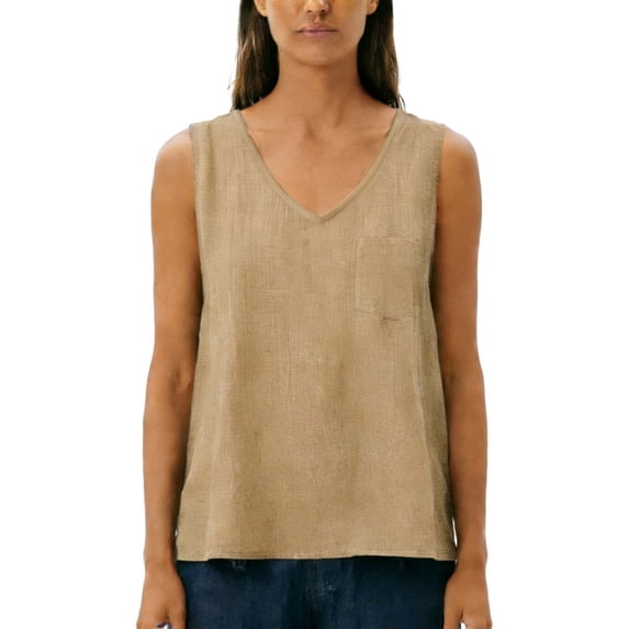 CONZONE Women's Tshirts Sleeveless T Shirts for Women Casual Crew Neck Embroidery Lightweight Tees Soft Cozy Tops