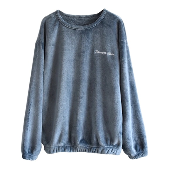 CONZONE Womens Flannel Pajamas Warm Pjs Tops Long Sleeve Sleepwear Pajama Shirt Casual Graphic Soft Fall Winter Nightwear Loungewear for Lady