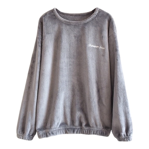 CONZONE Womens Flannel Pajamas Warm Pjs Tops Long Sleeve Sleepwear Pajama Shirt Casual Graphic Soft Fall Winter Nightwear Loungewear for Lady