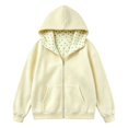 thumbnail image 1 of CONZONE Womens Oversized Polka Dot Hoodies Long Sleeve Zip Up Hooded Sweatshirts for Women Drawstring Fall Winter Pullover Tops with Pocket, 1 of 5
