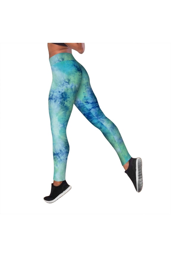 Womens Yoga Leggings High Waist Leggings for Women Lightweight Stretch Tie Dye Gym Workout Yoga Pants Compression Tights