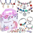 thumbnail image 1 of COO&KOO Charm Bracelet Making Kit, Unicorn Girls Toys Ages 8-11, Gifts for 6 7 8 9 10 11 12 Year Old Girl Birthday Gift, Arts and Crafts Kit for Kids Ages 6-8, Jewelry Making Kit for Kids Girls, 1 of 8