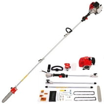 COOCHEER 58cc Gas Extension Pole Saw for Branch Cutting Gas Pole Saws Chainsaw for Tree Trimming, 2 Cycle Gas Pole Saw Extendable Tree Trimmer Pole Saw Gas Powered (10FT can Reach)