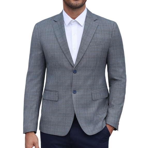 COOFANDY Mens Plaid Sport Coats, Two Button Lightweight Casual Blazer Stylish Suit Jacket for Daily Wedding