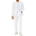 thumbnail image 1 of COOFANDY Big and Tall Suits for Men Slim Fit Single Breasted Sport Jacket and Pants Set Suit for Wedding Dinner Prom Graduation Party Business, 1 of 7