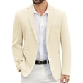 thumbnail image 1 of COOFANDY Mens Plaid Blazer Casual Sports Coat Stylish Sports Jackets Notch Lapel Knit Suit Jacket, 1 of 9