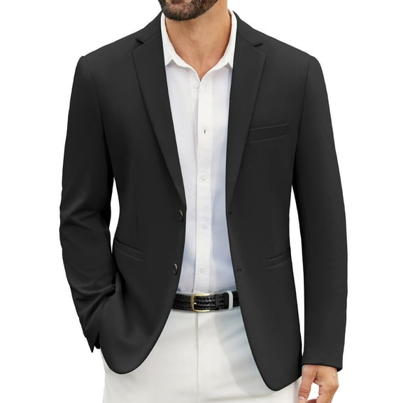 COOFANDY Black Blazer Men Casual Lightweight Suit Jacket Slim Fit Sport Coat