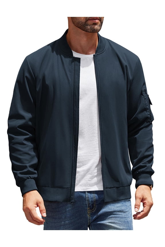 Mens Lightweight Jackets Bomber Windbreaker Jacket Casual Spring Light Jackets With Pockets