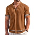 thumbnail image 1 of COOFANDY Button Up Knit Shirts for Men Casual Shirt Short Sleeve Button Down Shirt for Men, 1 of 6