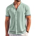 thumbnail image 1 of COOFANDY Button Up Knit Shirts for Men Casual Shirt Short Sleeve Button Down Shirt for Men, 1 of 6