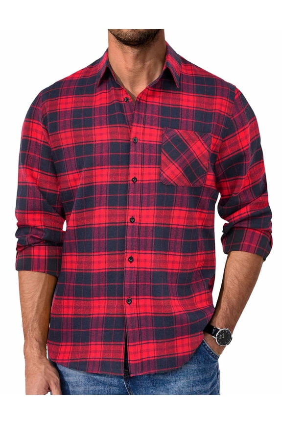 Casual Shirts for Men Long Sleeve Untucked Shirt Button Down Collar No Tuck Shirts for Men