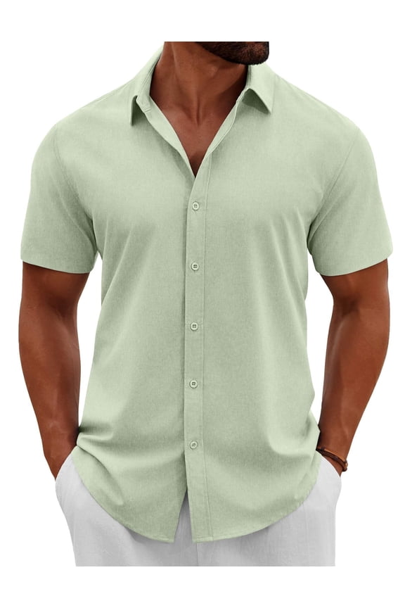 Cruise Shirt for Men Beach Vacation Clothes Short Sleeve Button Down Shirt