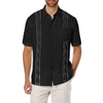 thumbnail image 1 of COOFANDY Men's Short Sleeve Linen Shirt Cuban Beach Shirts Casual Button Down Shirts, 1 of 10