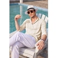 thumbnail image 1 of COOFANDY Men's Cuban Guayabera Shirts Long Sleeve Button Up Shirts Casual Linen Shirt, 1 of 8