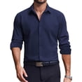 thumbnail image 1 of COOFANDY Dress Shirt for Men Untucked Wrinkle Free Shirt Long Sleeve Stretch Button Down Shirts, 1 of 6