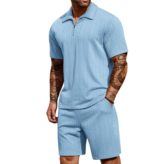 COOFANDY Fashion Men's Tracksuits 2 Piece Casual Athletic Jogging Outfits Short Sleeve Track Suits for Men Set