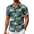 thumbnail image 1 of COOFANDY Green Aloha Shirt for Men Floral Button Up Shirts Summer Shirts Short Sleeve Palm Tree Shirts, 1 of 6