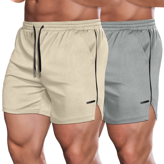 COOFANDY Gym Workout Shorts for Men with Pockets 5 Inch Quick Dry Mesh Running Shorts for Athletic Sports Fitness
