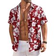 thumbnail image 1 of Hawaiian Shirt for Men Short Sleeve Floral Button Down Shirt Tropical Casual Summer Beach Shirts, 1 of 3