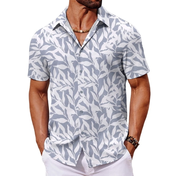 COOFANDY Hawaiian Shirts for Men Short Sleeve Button Down Shirts Summer Shirts