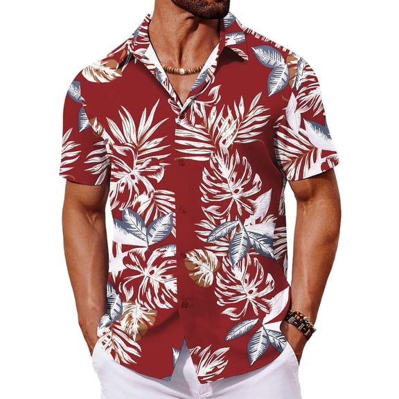 COOFANDY Hawaiian Shirts for Men Short Sleeve Button Down Shirts Summer Shirts