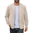 thumbnail image 1 of COOFANDY Lightweight Bomber Jackets For Men Casual Faux Suede Jackets Vintage Varisty Jackets, 1 of 6
