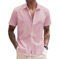 thumbnail image 1 of COOFANDY Linen Shirts for Men Short Sleeve Casual Shirts Button Down Summer Beach Wedding Shirts, 1 of 6