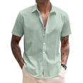 thumbnail image 1 of COOFANDY Linen Shirts for Men Short Sleeve Casual Shirts Button Down Summer Beach Wedding Shirts, 1 of 6
