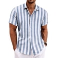 thumbnail image 1 of COOFANDY Men's Linen Shirts Short Sleeve Casual Shirt Button Down Shirt for Men Beach Summer Wedding Shirt, 1 of 12