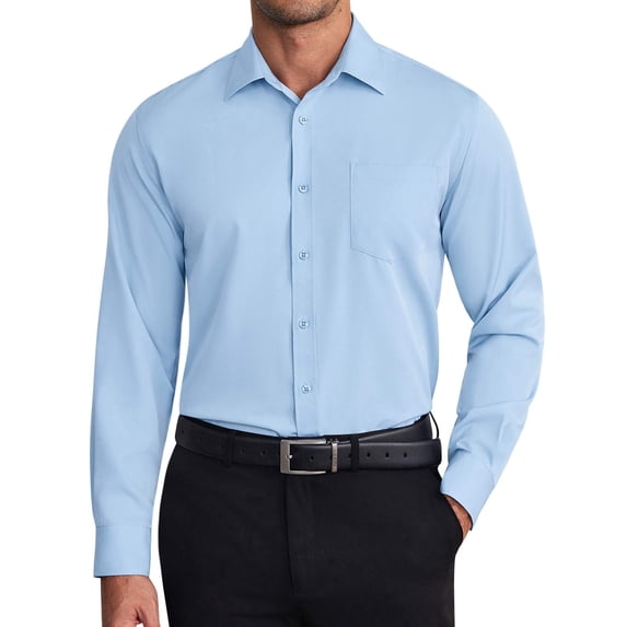 COOFANDY Long Sleeve Button Up Shirts for Men No Iron Dress Shirt