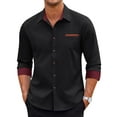 thumbnail image 1 of COOFANDY Long Sleeve Button Up Shirts for Men Slim Fit Denim Shirt Casual Shirt, 1 of 6
