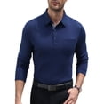 thumbnail image 1 of COOFANDY Long Sleeve Polo Shirts for Men Casual Dress Button Golf Tennis Collared Shirt with Pocket, Basic Lightweight Dry Fit Shirt for Work Travel, 1 of 8