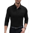 thumbnail image 1 of COOFANDY Long Sleeve Polo Shirts for Men Casual Dress Button Golf Tennis Collared Shirt with Pocket, Basic Lightweight Dry Fit Shirt for Work Travel, 1 of 8