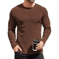 thumbnail image 1 of COOFANDY Long Sleeve Shirts for Men Thermal Underwear Slimming Crewneck Sweater Base Layers Knitted Pullover Fall Outfits, 1 of 6