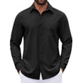 thumbnail image 1 of COOFANDY Long Sleeve Shirts for Men Wrinkle Free Button Up Dress Shirts Casual Stylish Office Shirt, 1 of 6