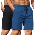 thumbnail image 1 of COOFANDY Men' 2 Pack Gym Workout Shorts 7 Inch Athletic Shorts Quick Dry Running Shorts with Pockets, 1 of 3