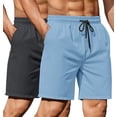 thumbnail image 1 of COOFANDY Men' 2 Pack Gym Workout Shorts 7 Inch Athletic Shorts Quick Dry Running Shorts with Pockets, 1 of 3