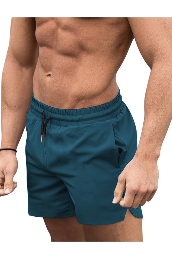 Men Bathing Suit Swimwear Square Leg Chubbies Sexy Elastic Board Short