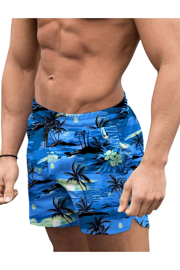 Men Bathing Suit Swimwear Square Leg Chubbies Sexy Elastic Board Short