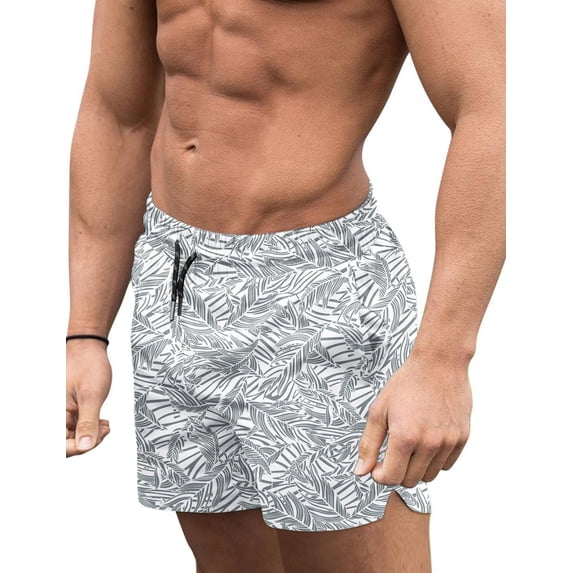 COOFANDY Men Bathing Suit Swimwear Square Leg Chubbies Sexy Elastic Board Short