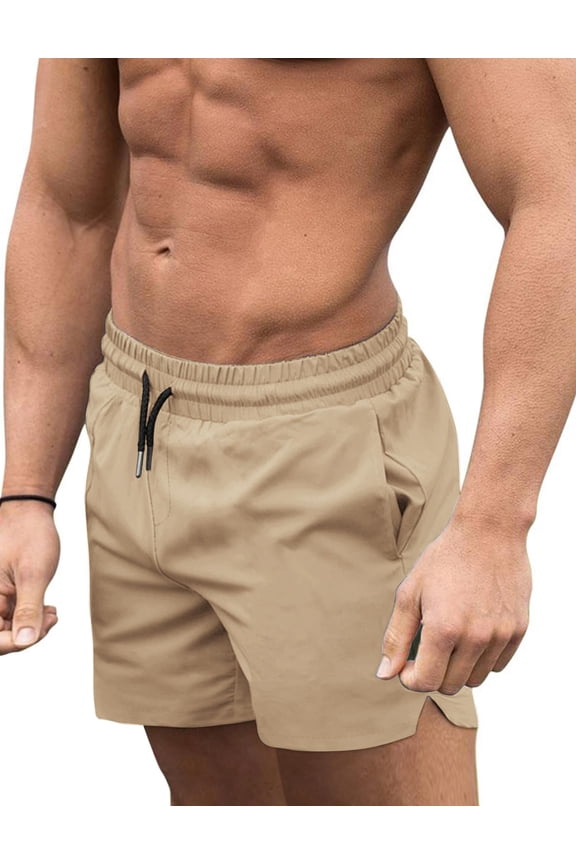 Men Bathing Suit Swimwear Square Leg Chubbies Sexy Elastic Board Short