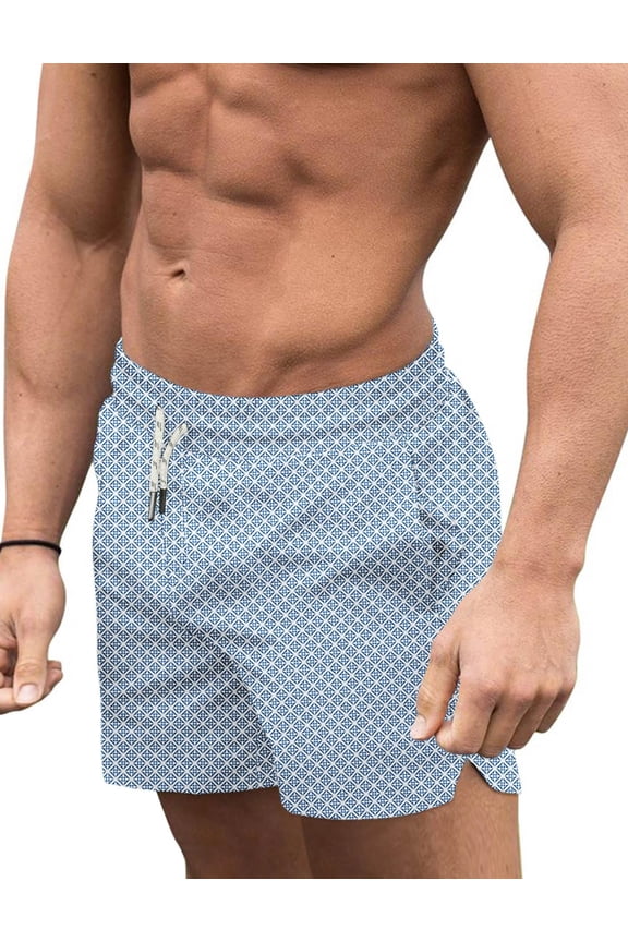 Men Bathing Suit Swimwear Square Leg Chubbies Sexy Elastic Board Short