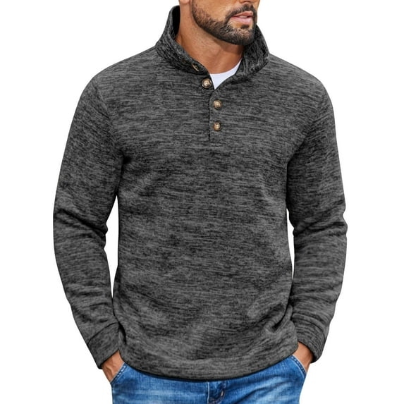 COOFANDY Mens Casual Slim Fit Pullover Sweatshirt Long Sleeve Stand Collar Sweater