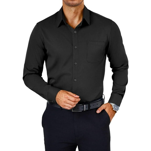 COOFANDY Men Dress Shirts Wrinkle Free Long Sleeve Button Down Shirts Formal Business Shirt