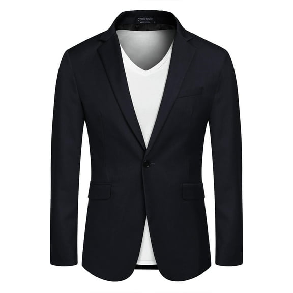 COOFANDY Mens One Button Casual Blazer - Sport Coat Business Suit Jacket
