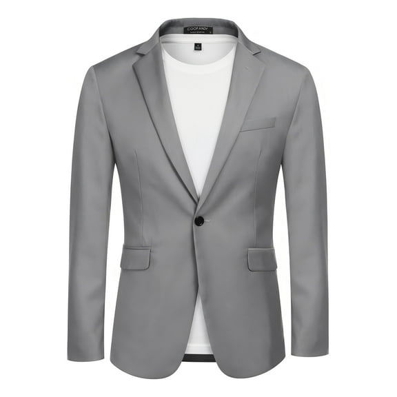 COOFANDY Mens One Button Casual Blazer - Sport Coat Business Suit Jacket